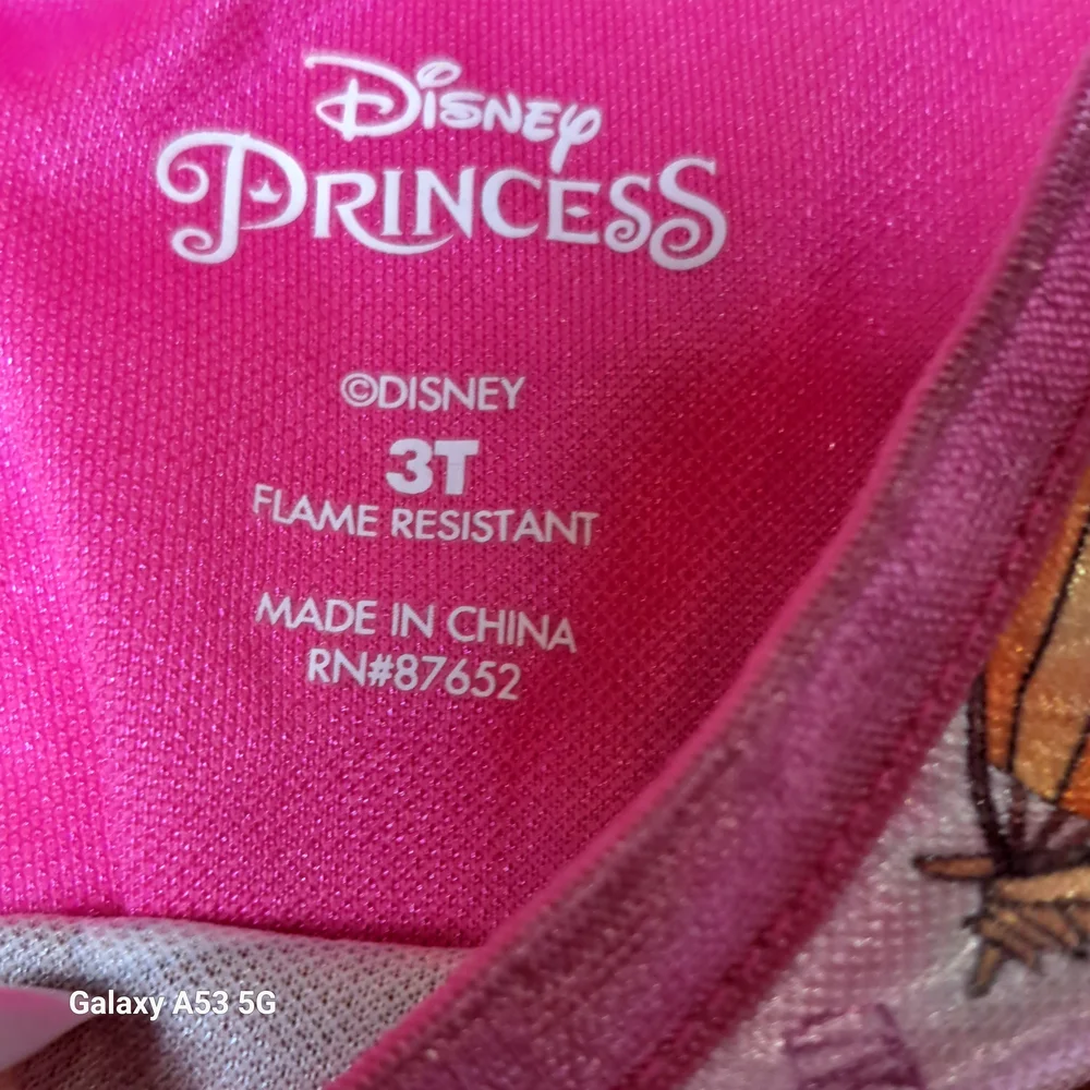 Disney Princess Pajamas  - Dress Pink, Blue, Green